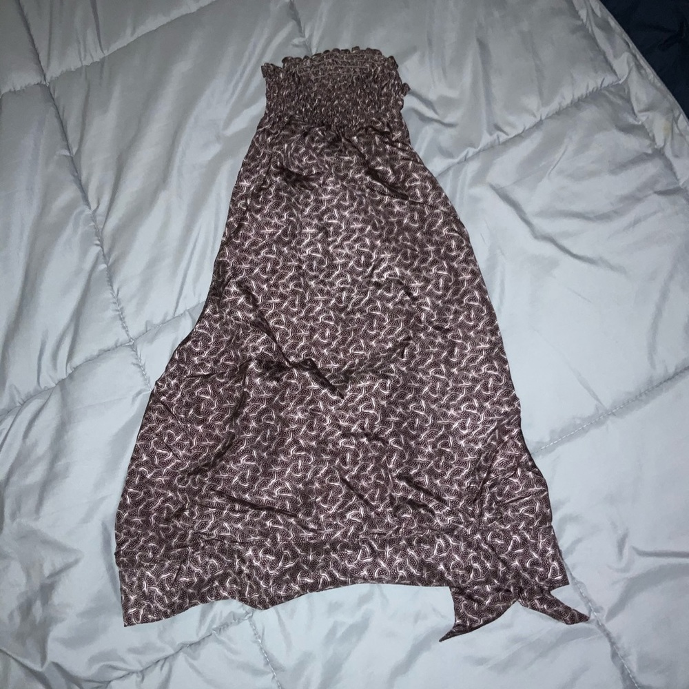 Silk open back halter top